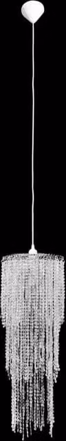 Berkfield Home Transparent Pendant Chandelier, W/D/H: 26 x 26 x 70 cm