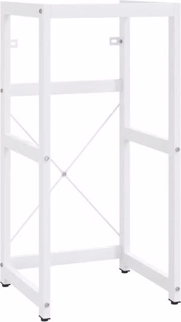 Berkfield Home White Metal Bathroom Washbasin Frame, W/D/H: 40 x 38 x 83 cm – 1