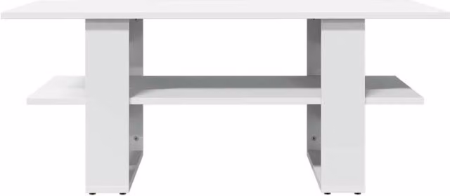 Berkfield Home White Decorative Coffee Table in Engineered Wood, W/D/H: 102 x 55 x 42 cm