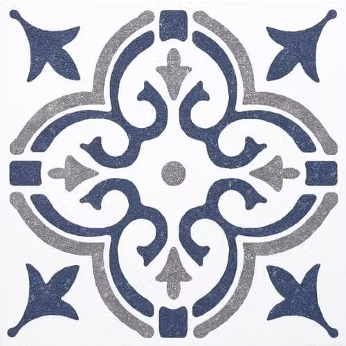 d-c-fix Jamila Blue Set of 6 Oriental Geometric Square Tile Stickers, W/D/H: 15 x 15 x 15 cm, Water-Resistant Self-Adhesive Wall Film for Kitchen and Bathroom Splashbacks – 1