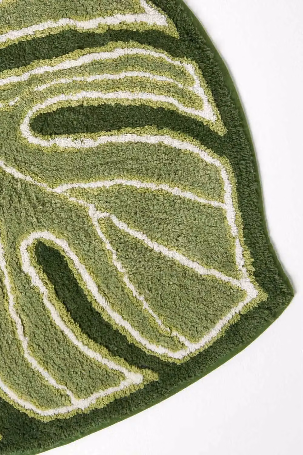 Homescapes Green Leaf Cotton Bath Mat, W/D/H: 65 x 80 cm – 2