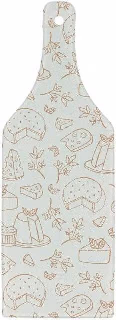 Purely Home Multicolour and Gold Glass Cheese and Bottle Serving Board