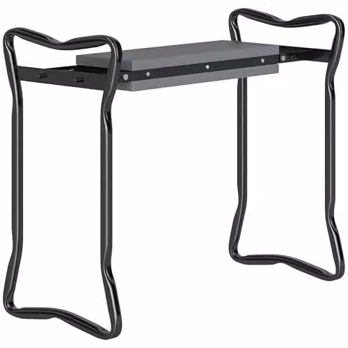 Outsunny 2 in 1 Folding Garden Kneeler and Foam Seat Bench, Grey
