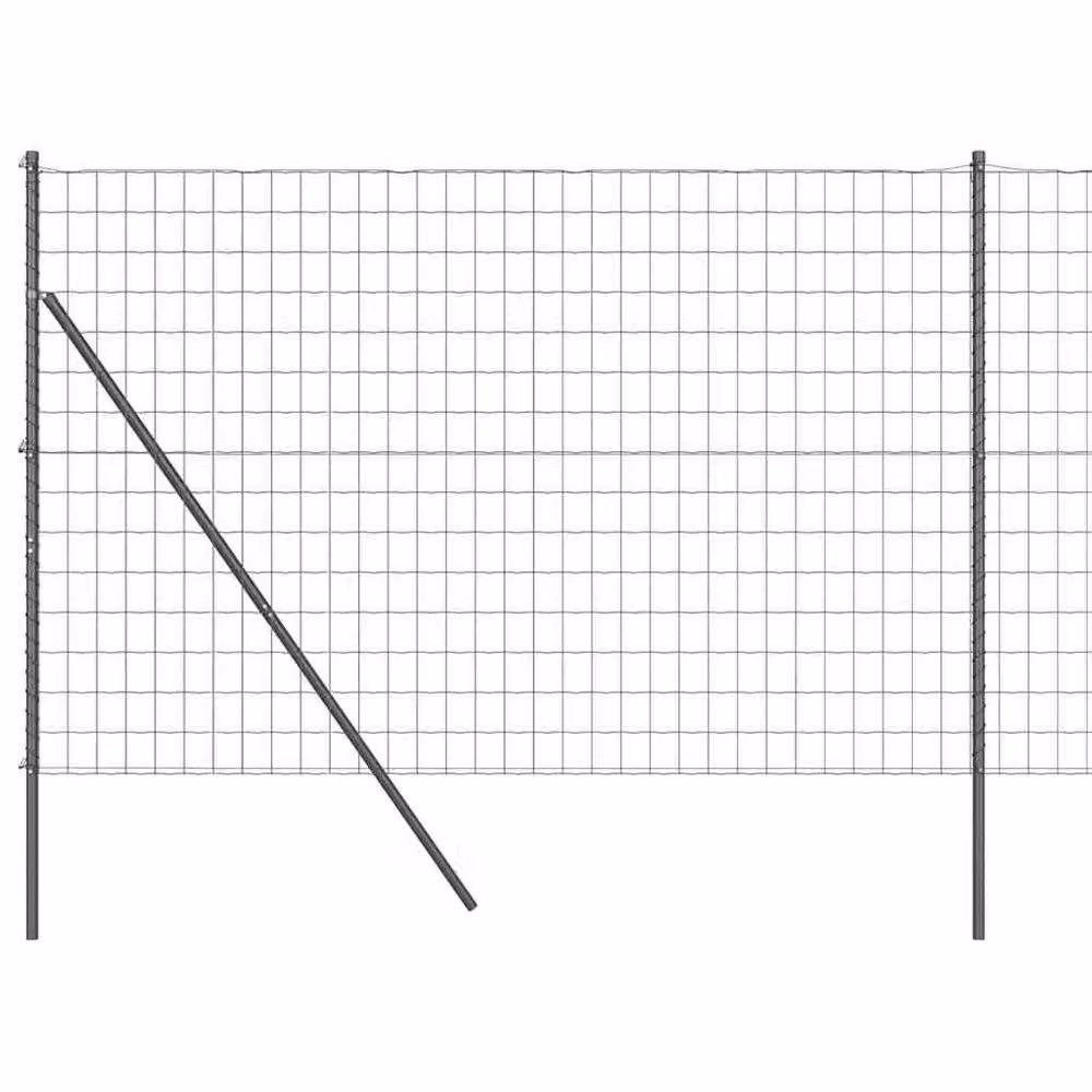 Berkfield Home Euro Fence Grey PVC-Coated Steel Fencing, H: 1.6 m x W: 10 m – 3