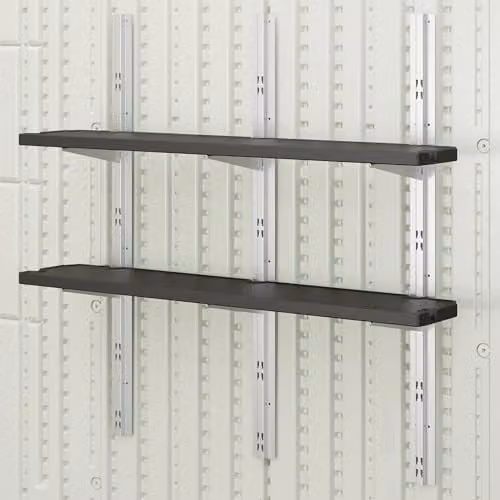 Rowlinson Suncast Wall Mounted Garden Shelving Kit with Adjustable Plastic Shelves, W/D/H: 126.0 x 30.0 x 25.0 cm
