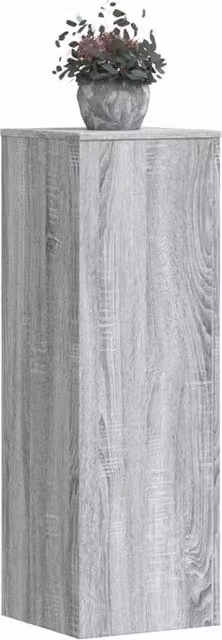 Berkfield Home Grey Sonoma Plant Stand in Engineered Wood, W/D/H: 33 x 33 x 100 cm