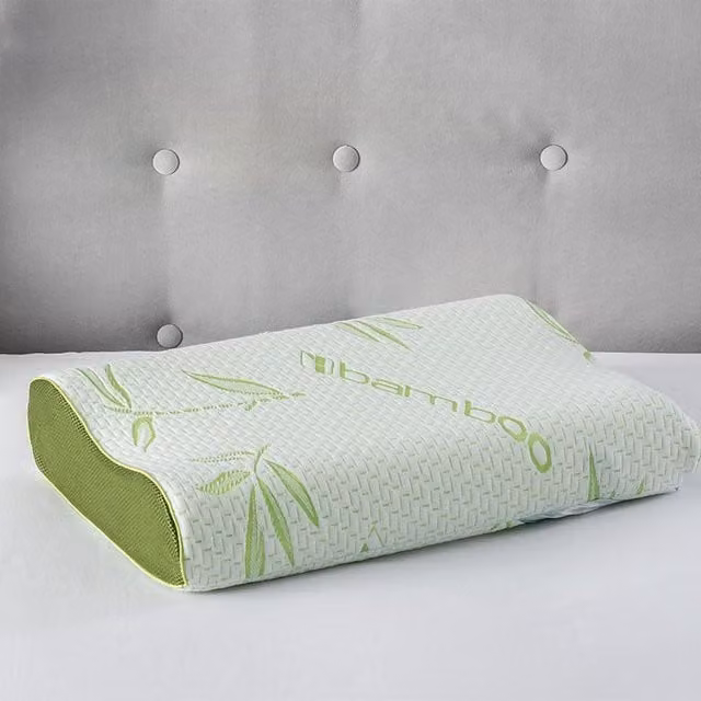 Snug City Large Green Bamboo Memory Foam Orthopaedic Contour Neck Support Pillow
