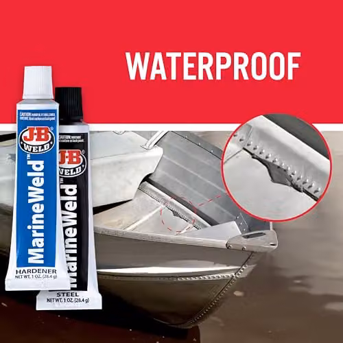 J-B Weld MarineWeld Waterproof Epoxy Adhesive, Grey and White, 2 x 30ml – 3