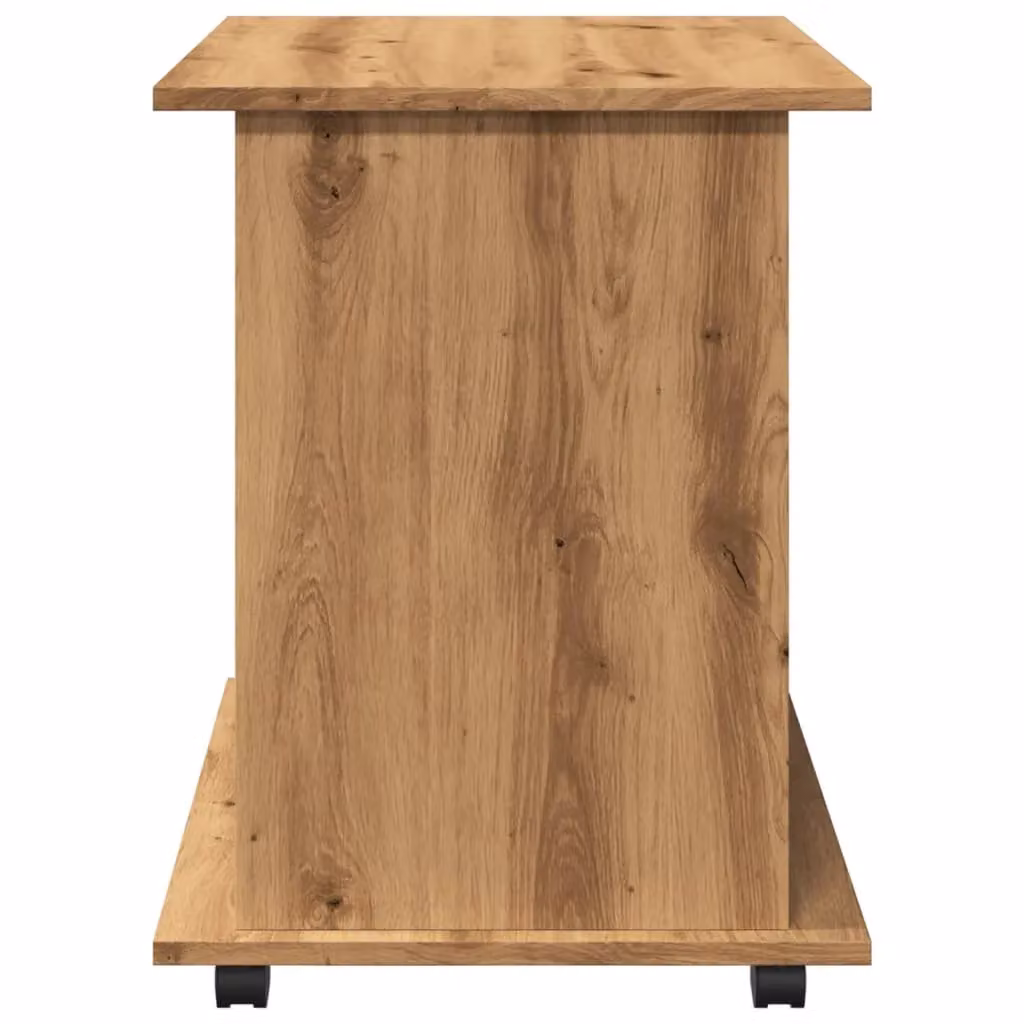 Berkfield Home Artisan Oak Rolling Cabinet in Brown, W/D/H: 60 x 45 x 60 cm – 5