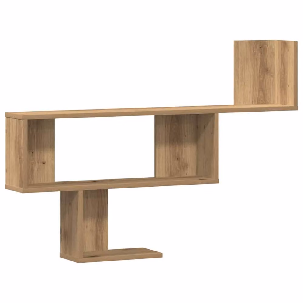 Berkfield Home Artisan Oak Wall Shelf, Brown, W/D/H: 100 x 15 x 70 cm – 2