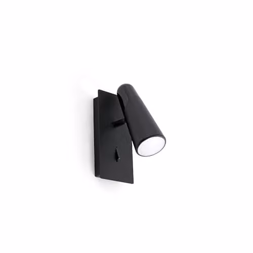 Faro Barcelona Lao Adjustable LED Wall Spotlight, Black, Warm White 3000K