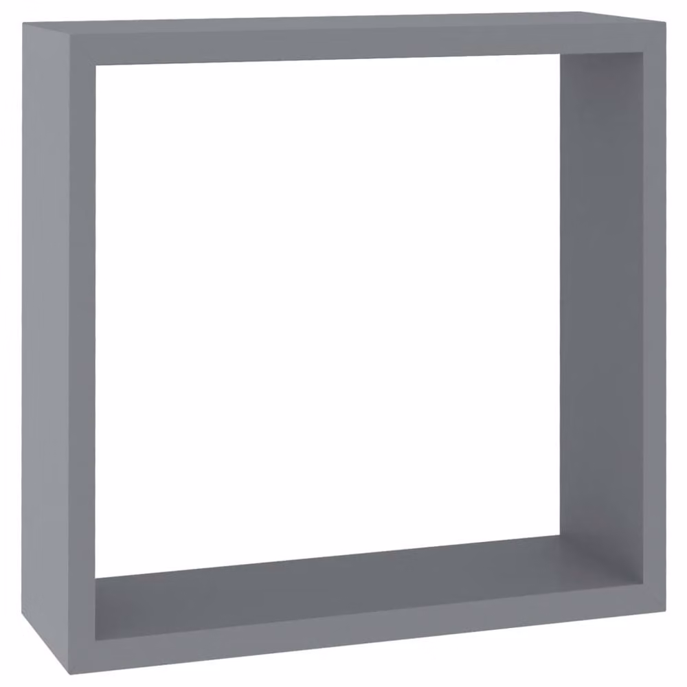 Berkfield Home Wall Mounted Cube Shelves, 3 Piece Set, Grey MDF – 3
