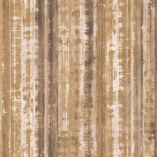 Galerie Grunge Patinated Oxidised Metal Abstract Wallpaper in Beige and Gold