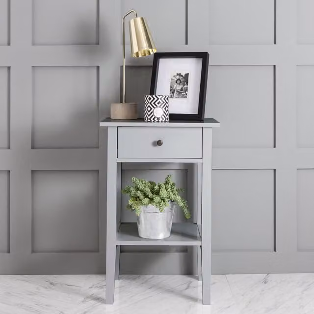 Noa and Nani Modern Grey MDF Bedside Cabinet