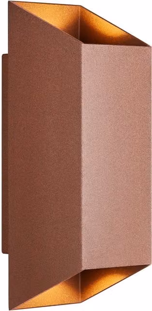 Nordlux Nico Modern Square Outdoor Wall Light in Brown Metal with GU10 Up and Down Lighting IP54