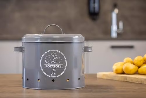 Esschert Design Metal Potato Storage Jar in Anthracite Grey – 3