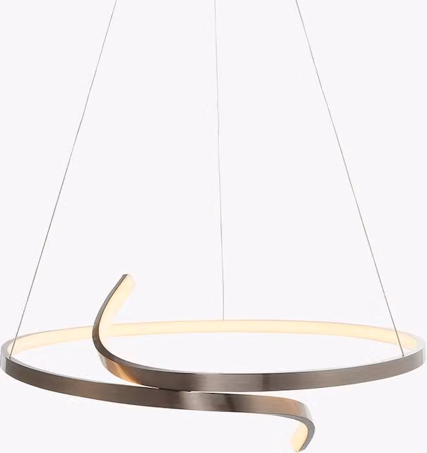 Perch & Parrow Aylin LED Pendant Curl in Nickel and Silver