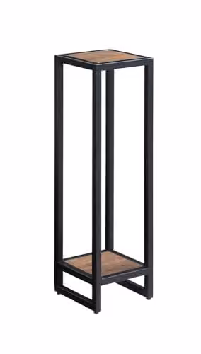 baumhaus Ooki Industrial Wood Floor Lamp and Plant Stand in Black, W/D/H: 20 x 20 x 70 cm – 1