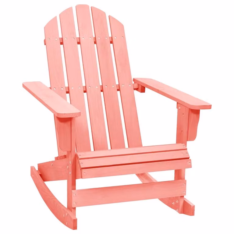 Berkfield Home Adirondack Rocking Chair in Pink Solid Wood