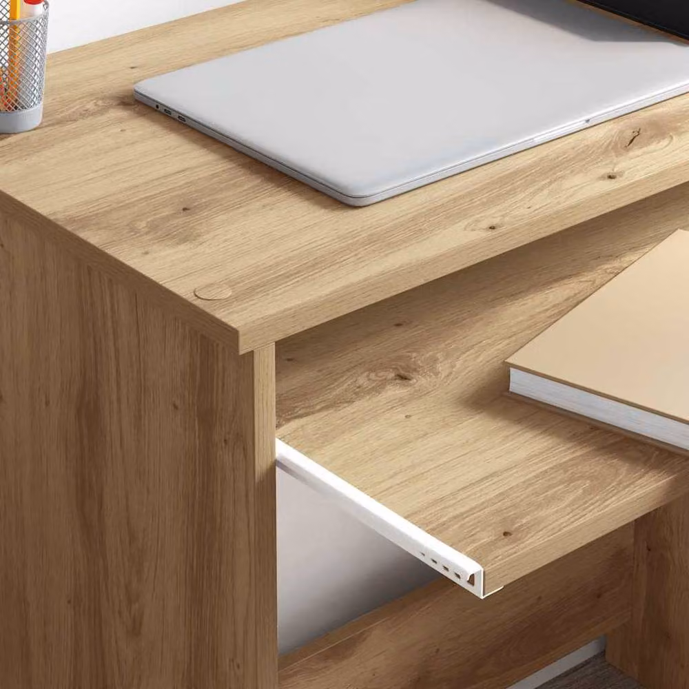 Berkfield Home Artisan Oak Computer Desk in Brown – 4
