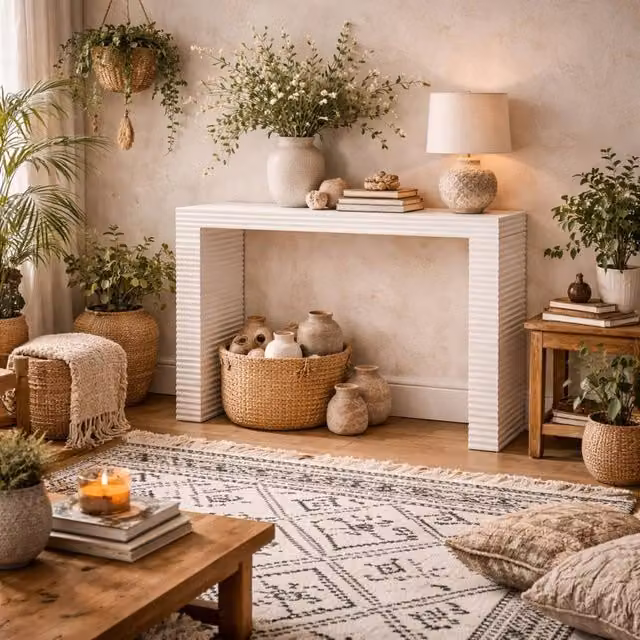 Wyld Haus Kinnegad White Wooden Console Table – 1