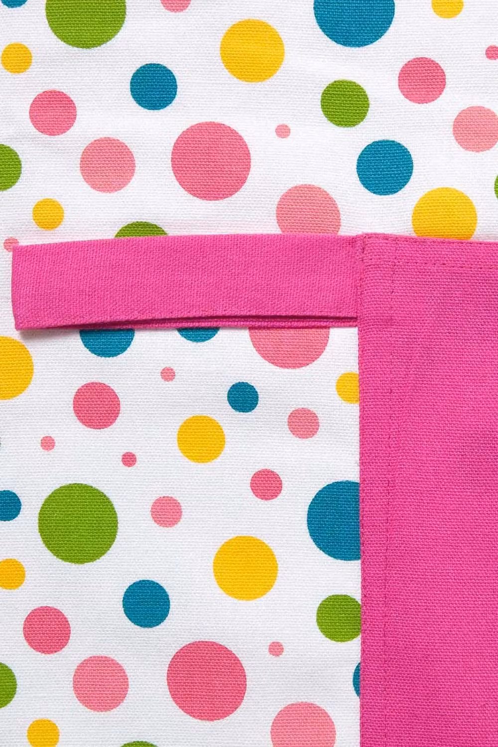 Homescapes Unisex Pure Cotton Polka Dot Apron with Pocket in Multicolour, 80 x 85 cm – 2