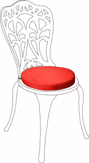 Gardenista Red Round Outdoor Garden Bistro Chair Seat Pad with Water Repellent Polyester Fabric and Foam Filling