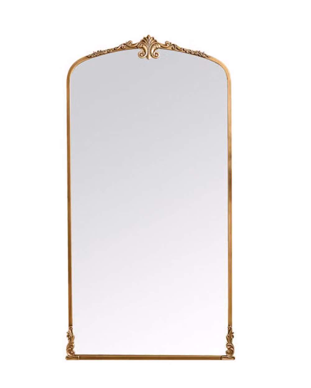 Dibor Vintage Ornate Tall Wall Mounted or Free Standing Mirror in Gold, H 167 cm x W 87 cm – 2