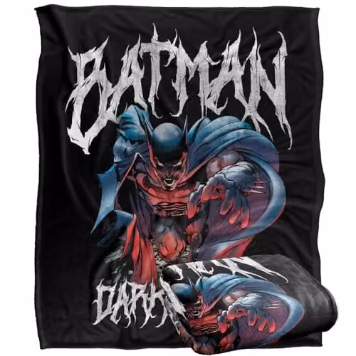 LOGOVISION Batman Evil Dark Knight Band Super Soft Fleece Throw Blanket, Multicolour, W: 152 cm, D: 127 cm
