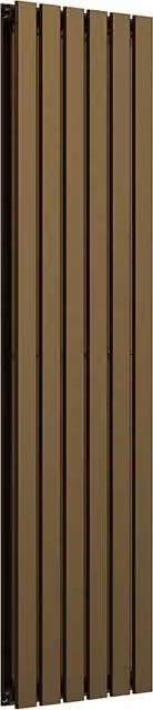 Lux Heat Flat Vertical Double Radiator in Gold/Bronze, H 160 cm x W 42 cm
