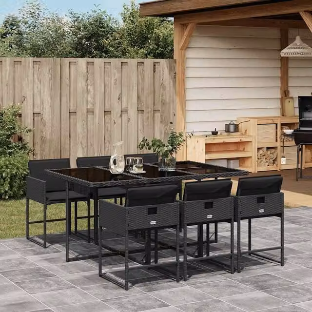 Berkfield Home Garden Dining Set in Black – 1