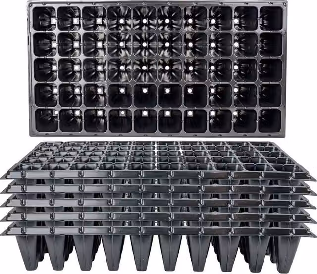 FLAVORA 50 Cell Root Trainer Seed Trays for Deep Propagation, Black – 1