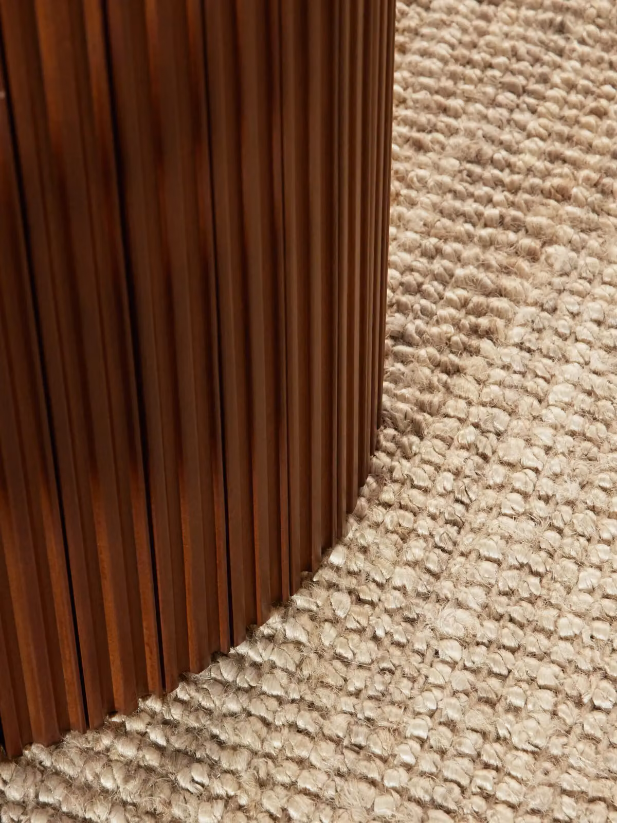 THE RUGS Jaipur Natural Round Jute Rug in White and Beige, Diameter: 160 cm – 3