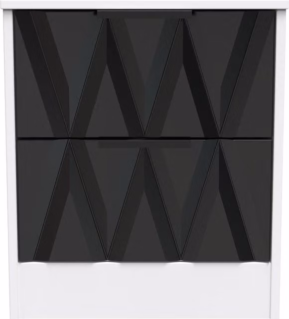 Ready Assembled 2 U Washington 2 Drawer Bedside Cabinet in Black and Gold – 1