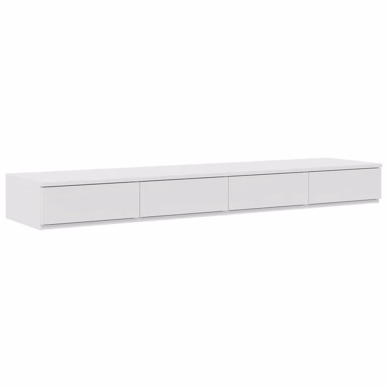 Berkfield Home White Bed Drawers in MDF, W/D/H: 140 x 36.5 x 36.5 cm
