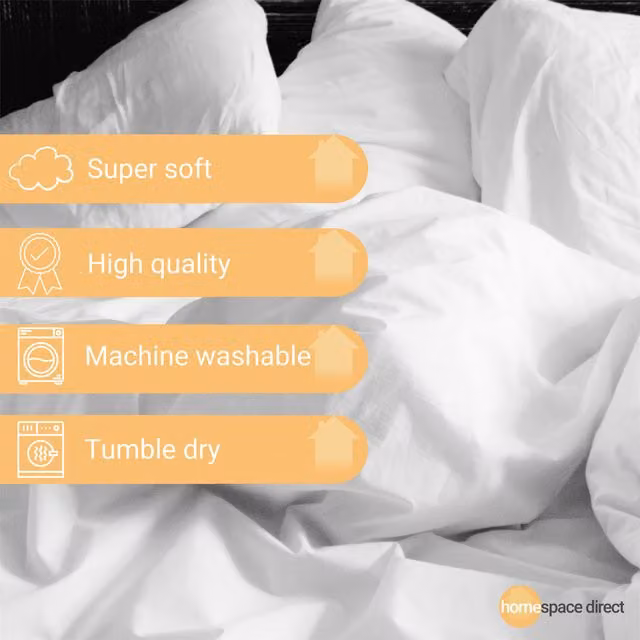 HomeSpace Direct Aurora Embellished Duvet Cover Set, White, 200 x 200 cm