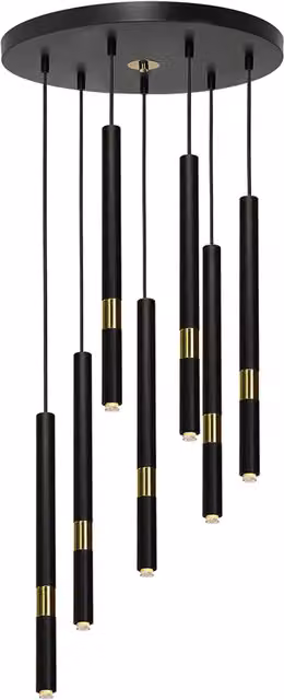 Milagro Monza Pendant Lamp in Black and Gold