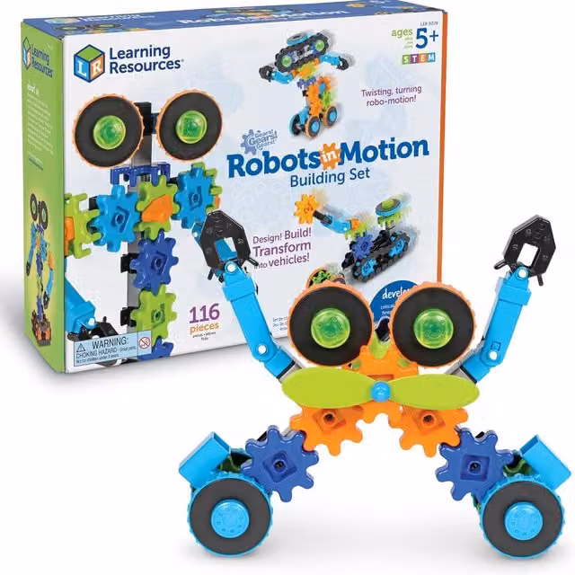 Learning Resources Gears Gears Gears Robots in Motion Building Set in Multicolour and Blue