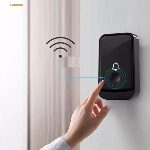 Ventryn Wireless Waterproof Plug-in Doorbell with 1 Receiver in Black – 1