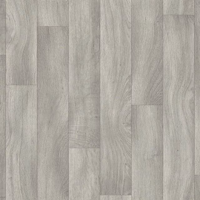 Vinyl Flooring UK White Wood Effect Grey Cushion Backing Vinyl Flooring Sheet, W: 400 cm, L: 700 cm