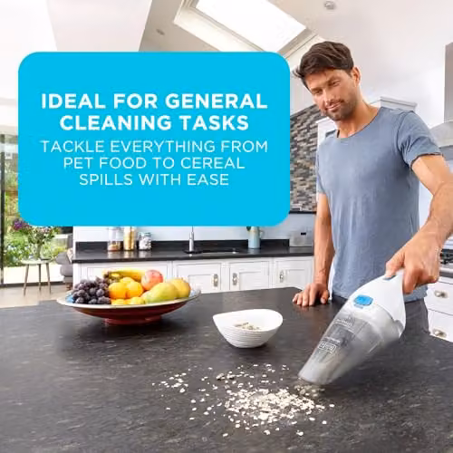 Black & Decker Rechargeable Handheld Vacuum Cleaner in Black, Grey and White – 2