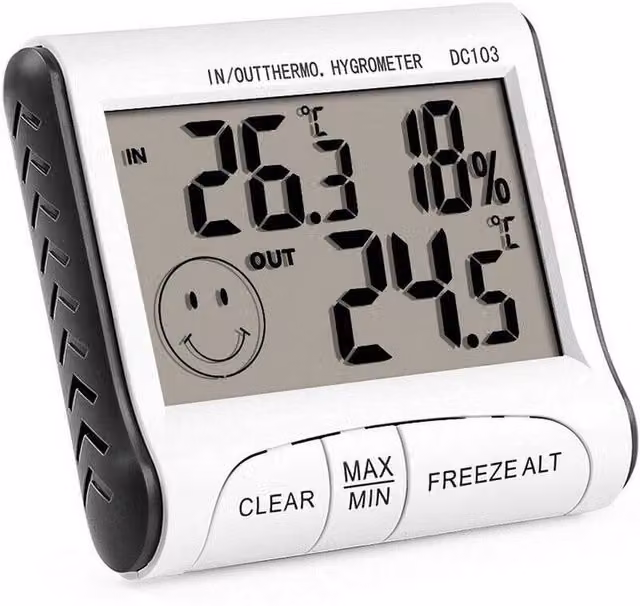 EONLION Digital LCD Indoor Thermometer, White – 1