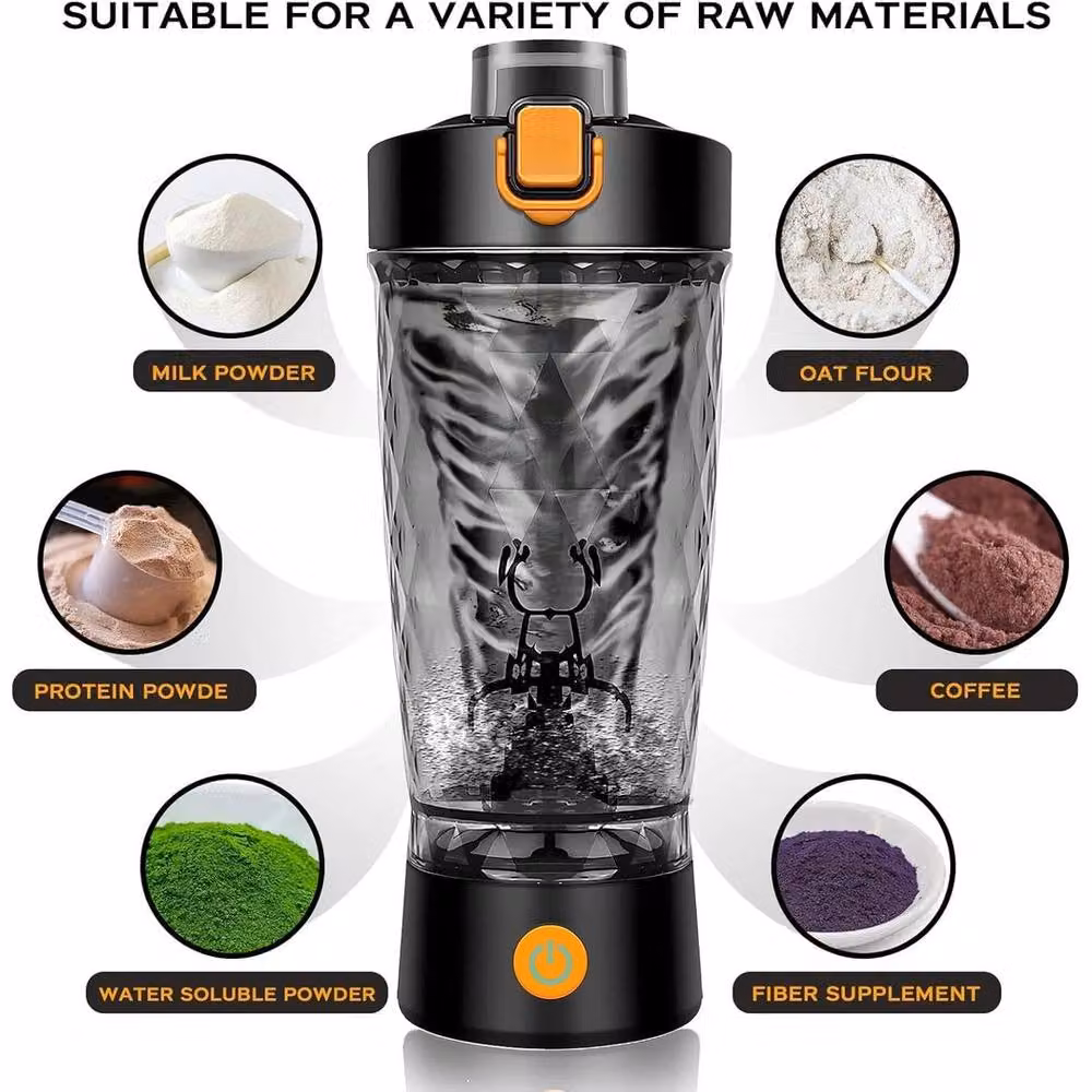 PAWNORA Electric Protein Shake Mixer Shaker Cup in Black – 5