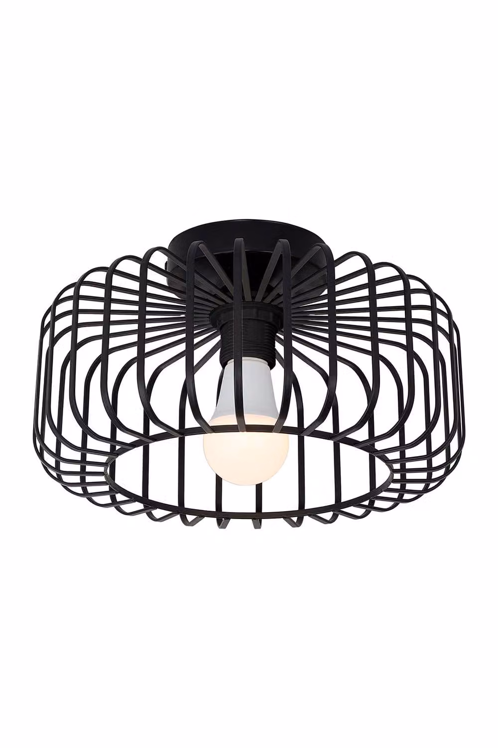 Living and Home Modern Black Metal Ceiling and Wall Light with Included LED Bulb – 3