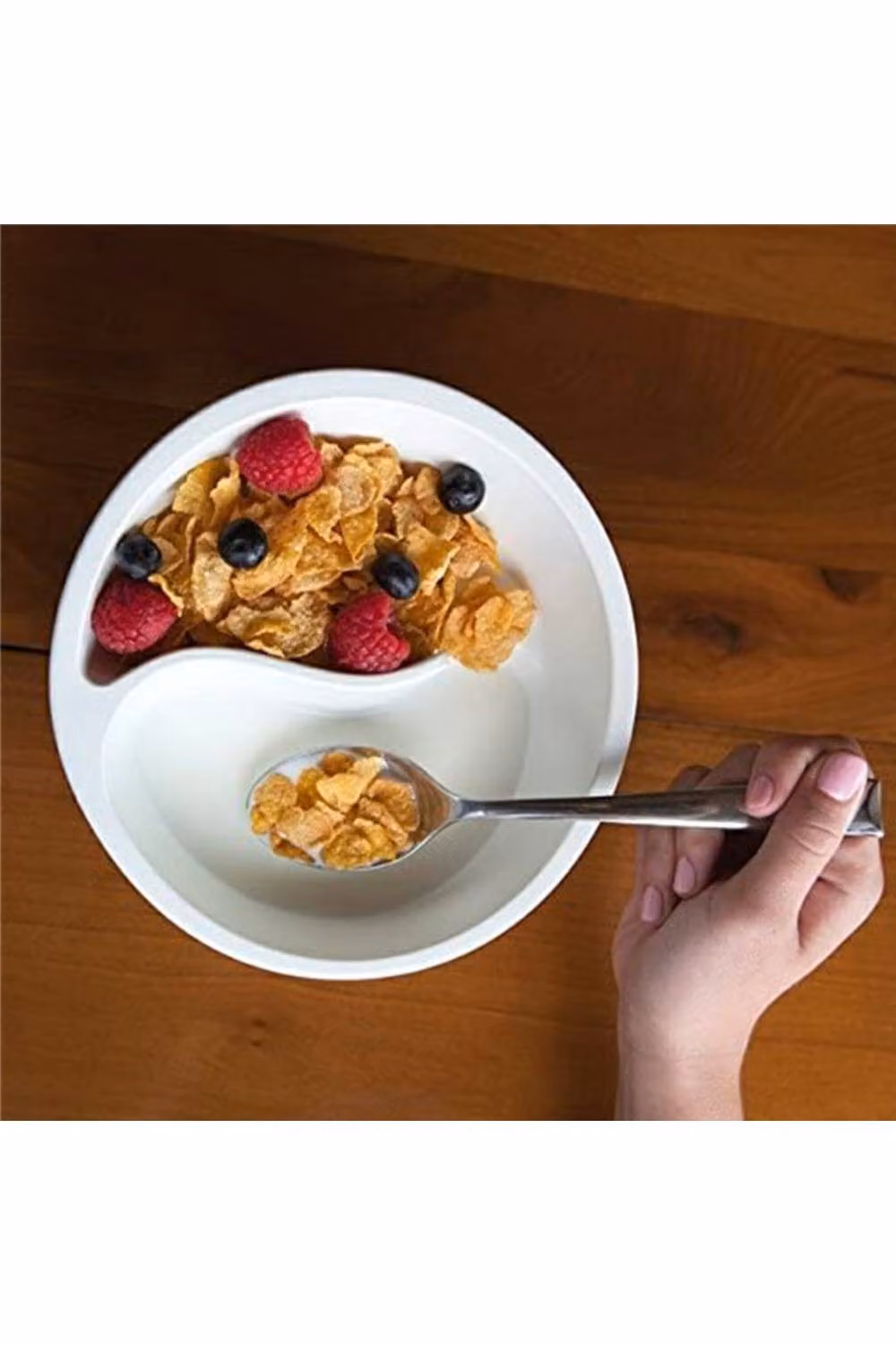 KDMD 2 Pack Creative Spiral Slide Cereal Bowls in Red and White Plastic – 3
