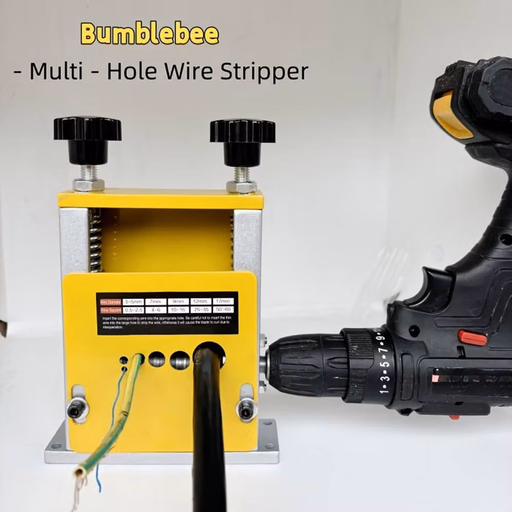 Ventryn Dual Drive Multi Hole Universal Wire Stripper Hand Tool, Yellow – 4