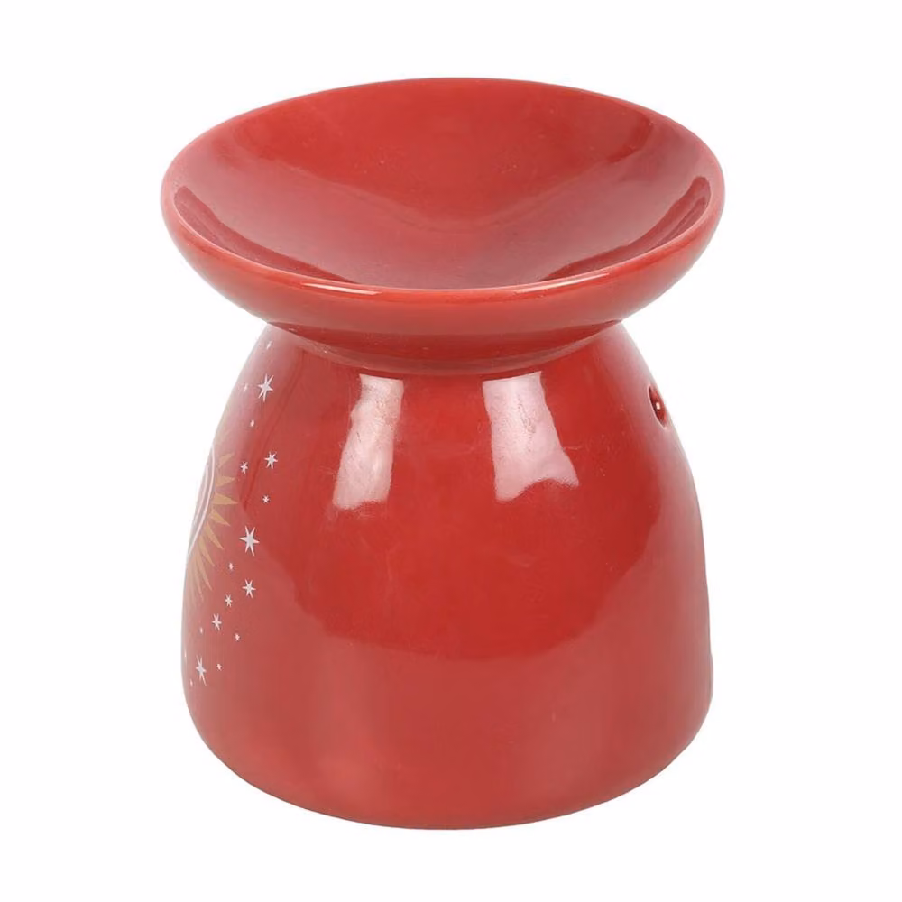 Something Different Sacred Heart Ceramic Oil Burner in Red – 2
