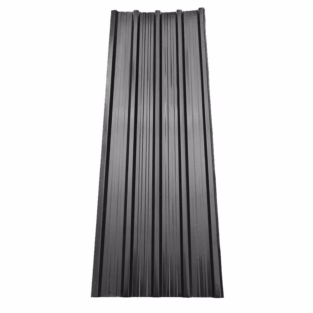 FLAVORA 24-Piece Black Corrugated Galvanised Steel Roof Sheets, W: 52 cm, L: 1000 cm – 3