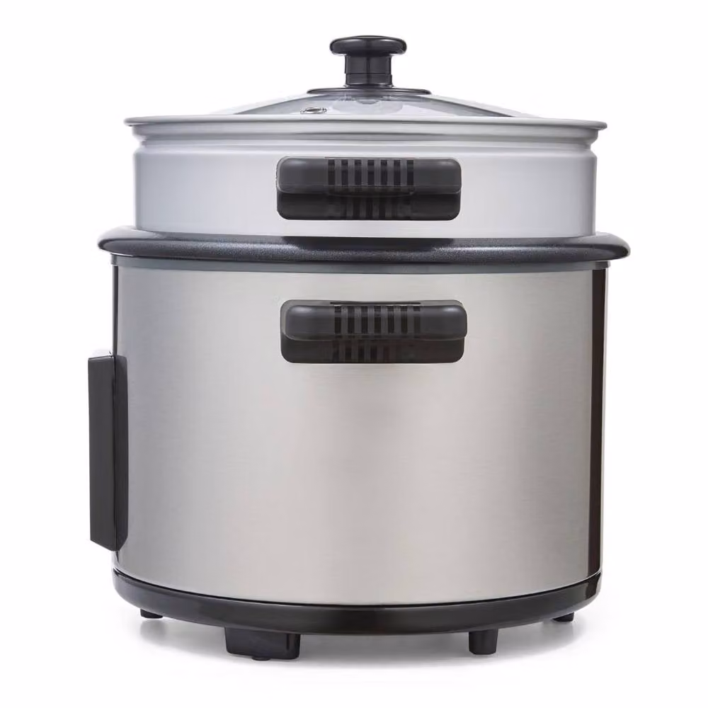 Morphy Richards 10 Cup Rice Cooker and Steamer with Keep Warm Function in Silver Stainless Steel – 6
