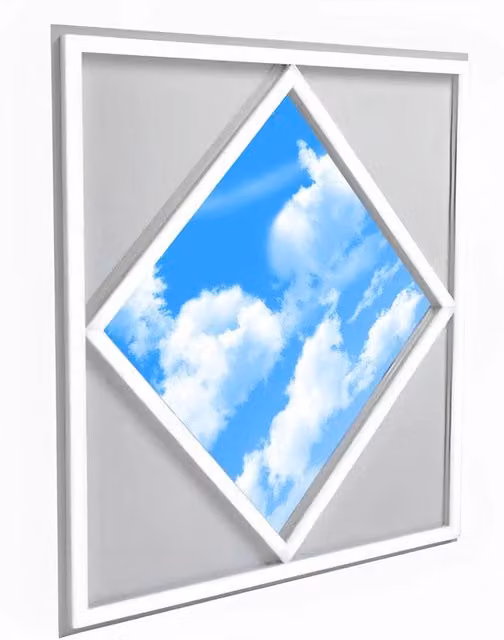 ENER-J Diamond Sky Cloud LED Recessed Ceiling Panel, White, W/D/H: 60 x 60 x 1 cm – 1